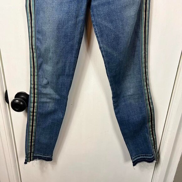 Veronica Beard Debbie High Rise Skinny Jeans with Tuxedo Stripe Size 25 - Picture 4 of 9